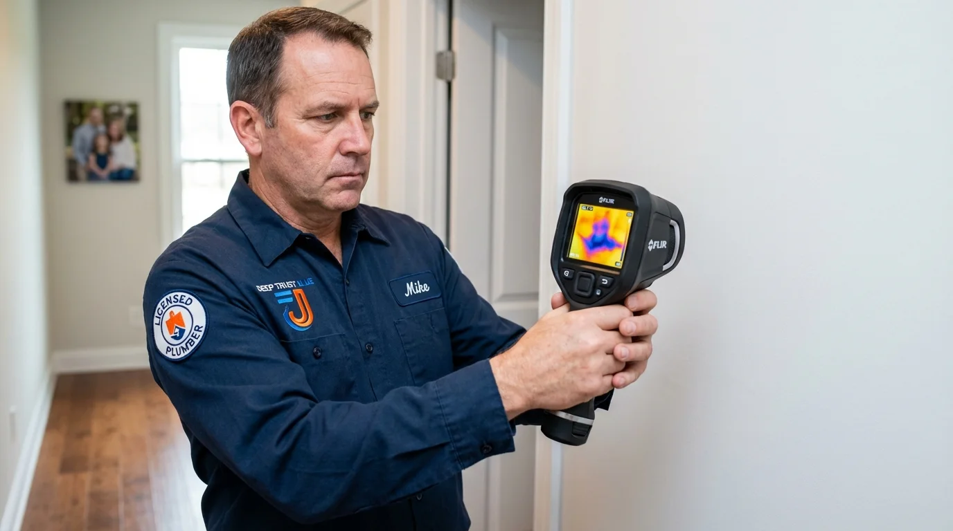 Thermal imaging leak detection by Johns Plumbing LLC in Dunkirk